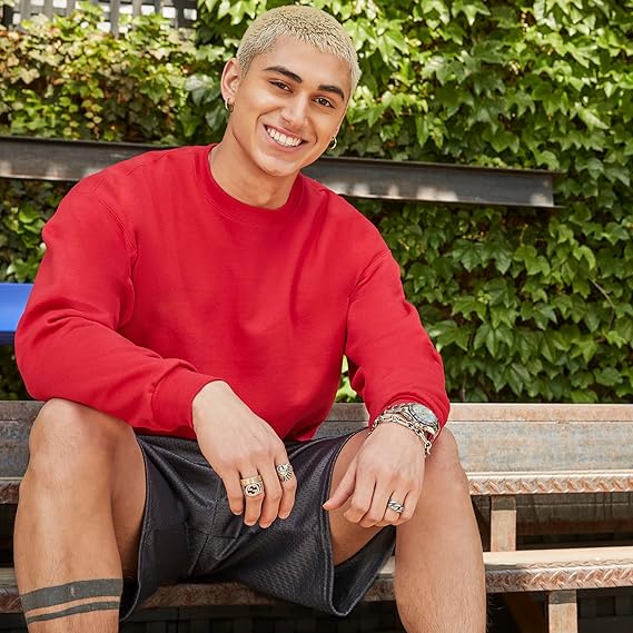 Men's Sweatshirt, EcoSmart Fleece Crewneck Sweatshirt, Big & Tall Available, 1 or 2-Pack